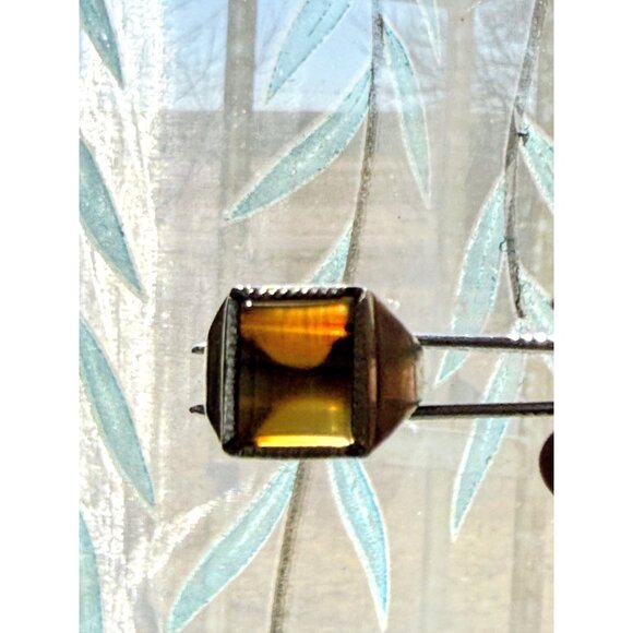 Vintage 60s Wallace Mfg Sterling Silver Ring Banded Picture Agate Size 6 - Picture 9 of 10